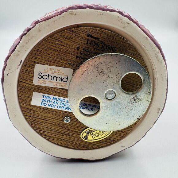 Walt Disney The Lion King Music Box Rare 1994 Collection Schmid Revolving Circle - Picture 9 of 9